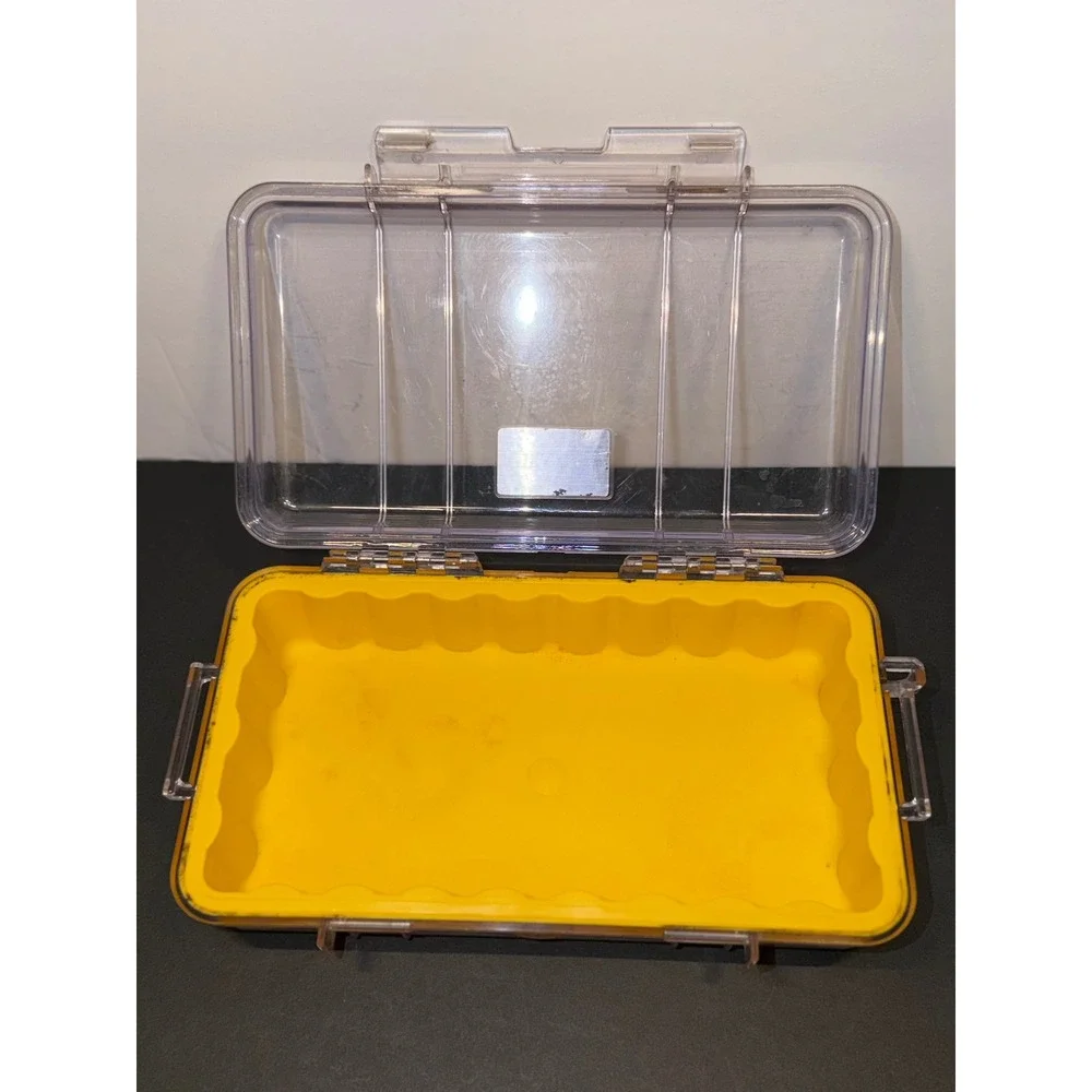 Pelican 1060 Micro Case Clear Yellow Water Resistant Hard Shell Storage Box USA